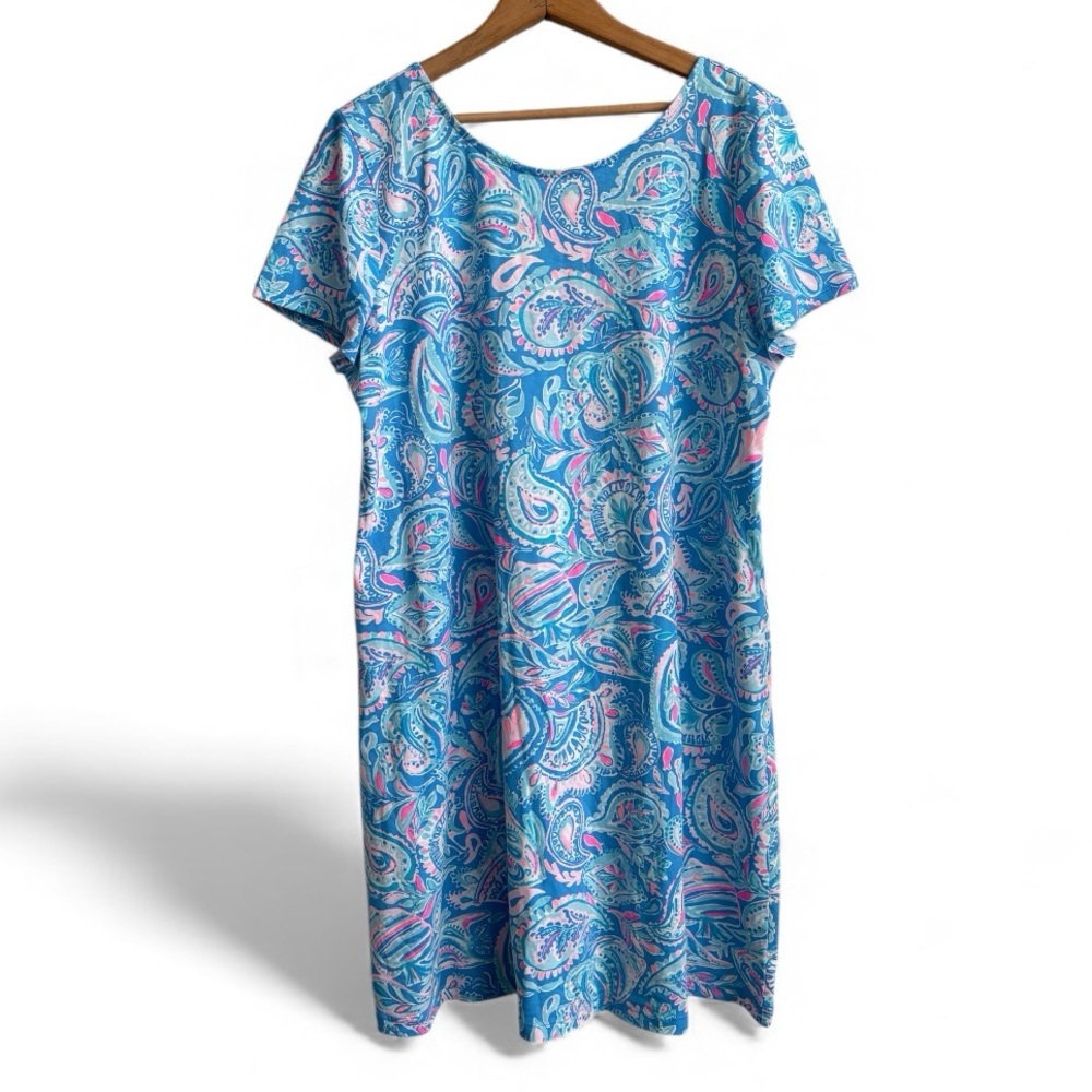 Lilly Pulitzer Kimi T-Shirt Dress Short-Sleeve XL - Picture 3 of 6
